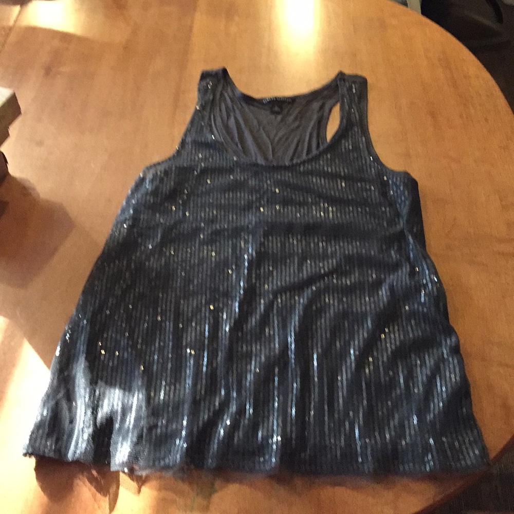 Banana Republic sequins gray tank.Medium
